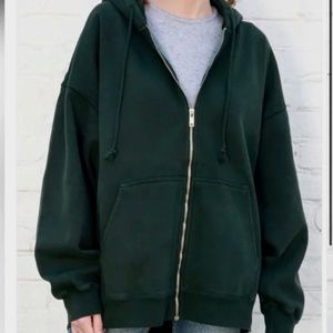 Brandy Melville dark green Christy hoodie